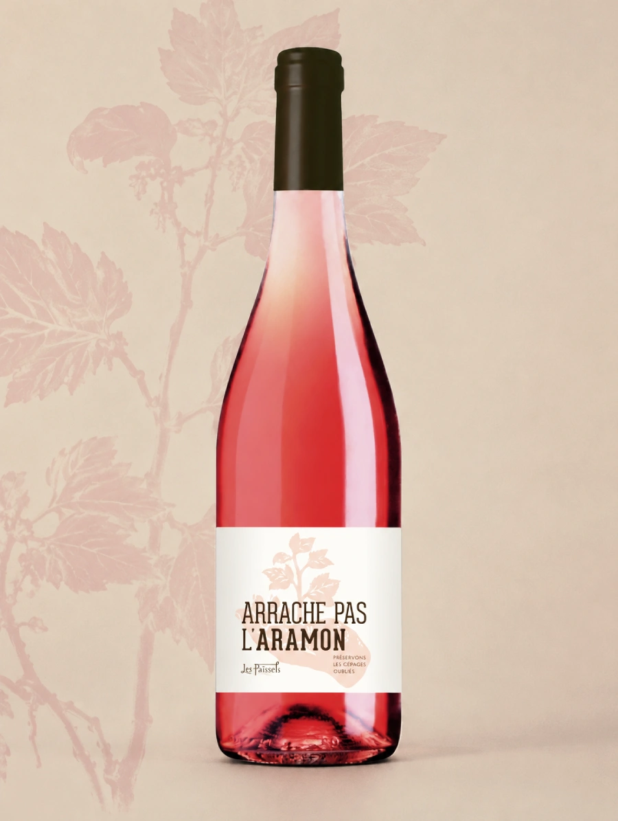 Cuvée Arrache pas l'Aramon, rosé de cépage Aramon du Domaine Les Païssels